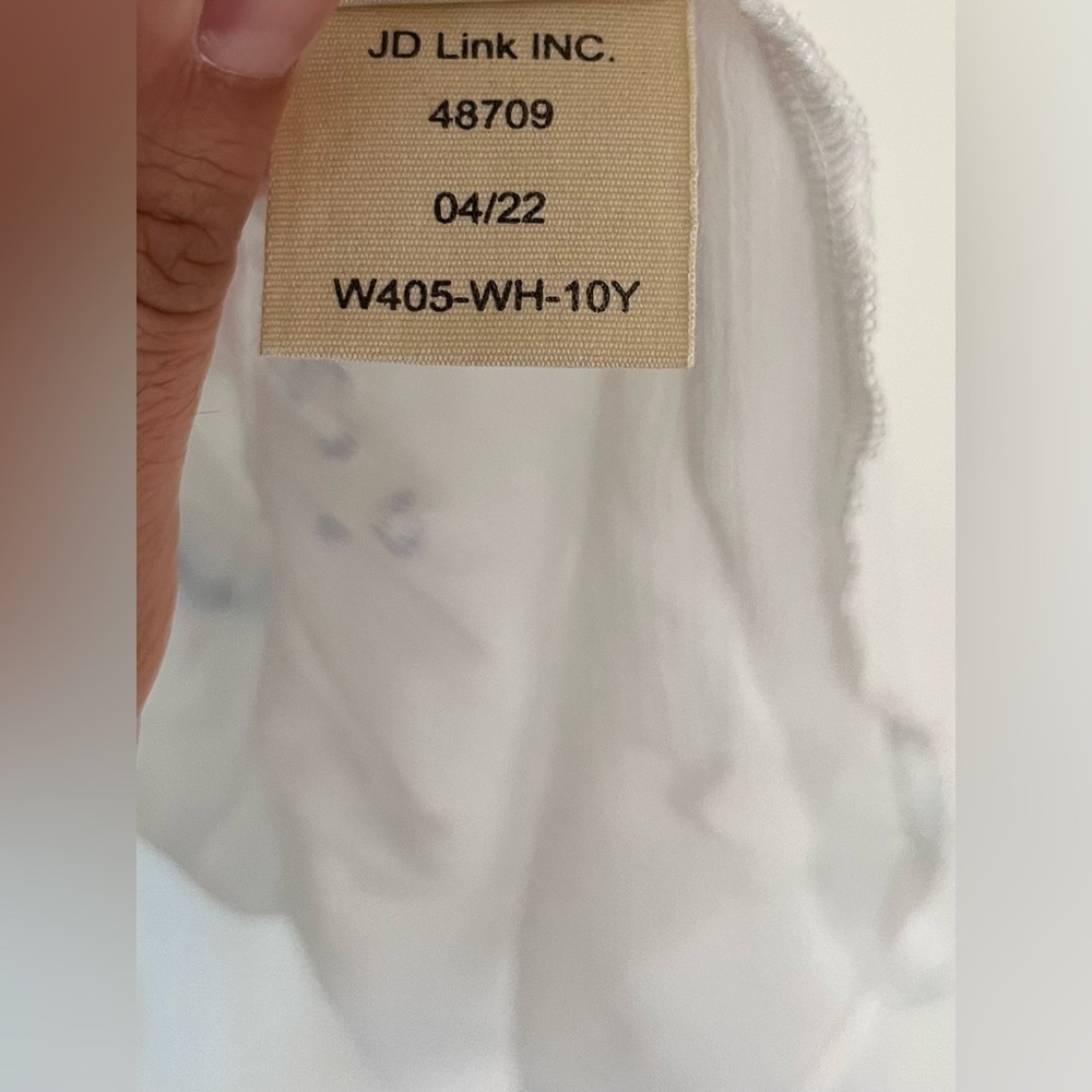 NEW The Sunday Collective Girls Size 10-11 Sleeveless Midi Mesh Dress White - Picture 9 of 10